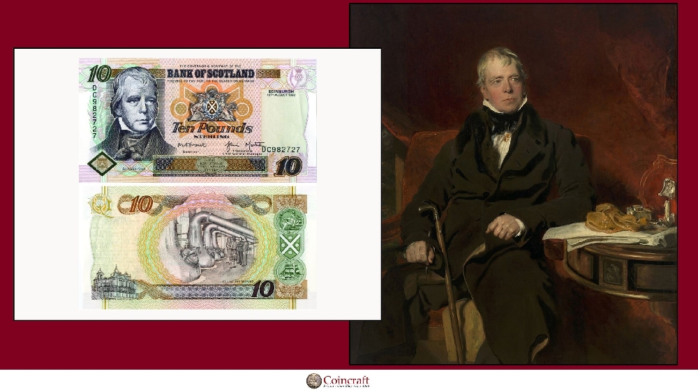 Scottish Pounds Featuring Sir Walter Scott - Coincraft